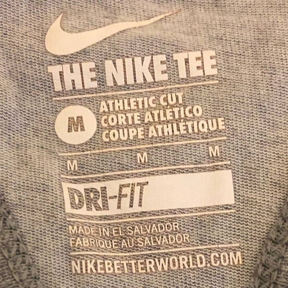 THE NIKE TEE Tank Top Women's Size Medium Gray Green Dri-Fit Athletic Cut - Picture 6 of 9